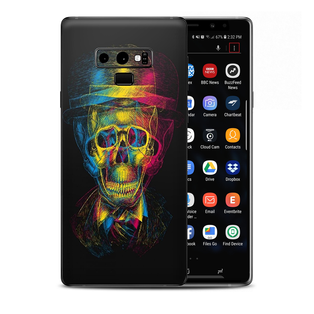 Skeleton In Derby Hat Samsung Galaxy Note 9 Skin