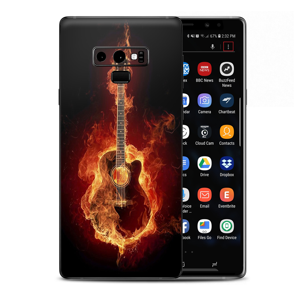 Guitar In Flames Samsung Galaxy Note 9 Skin