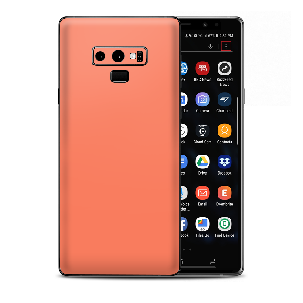 Solid Salmon Color Samsung Galaxy Note 9 Skin