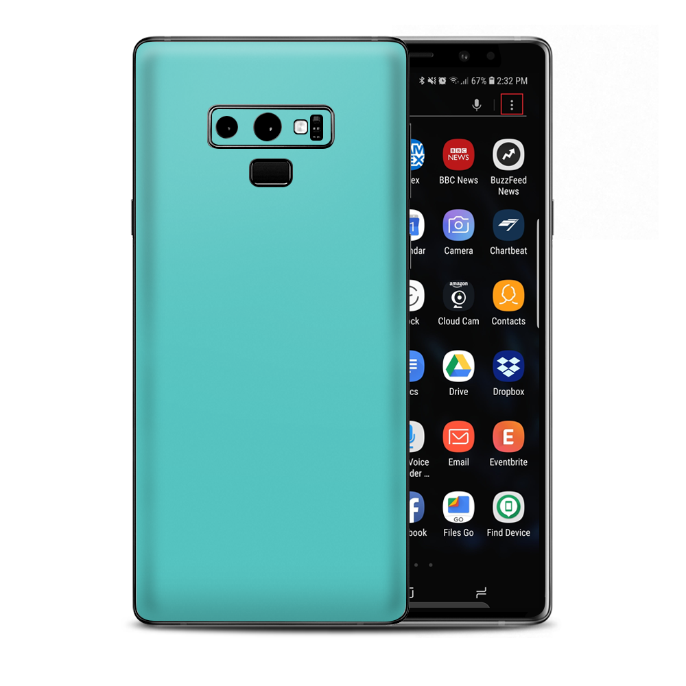 Turquoise Color Samsung Galaxy Note 9 Skin