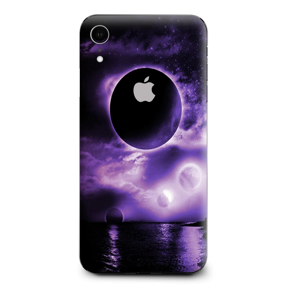 Eclipsed Moon Purple Sky Apple iPhone XR Skin