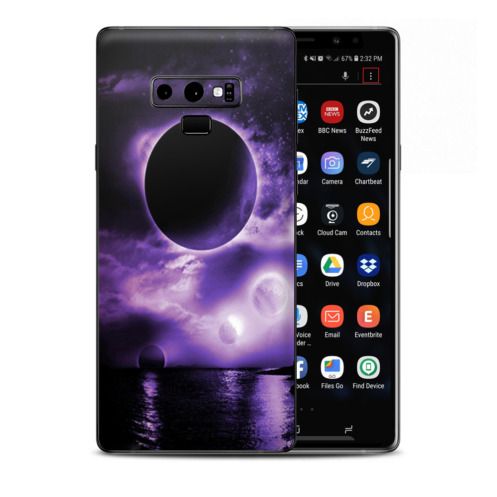Eclipsed Moon Purple Sky Samsung Galaxy Note 9 Skin