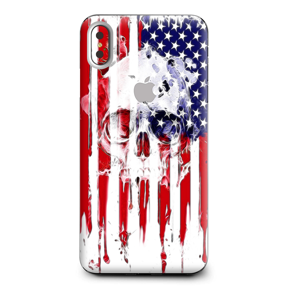U.S.A. Flag Skull Drip Apple iPhone XS Max Skin