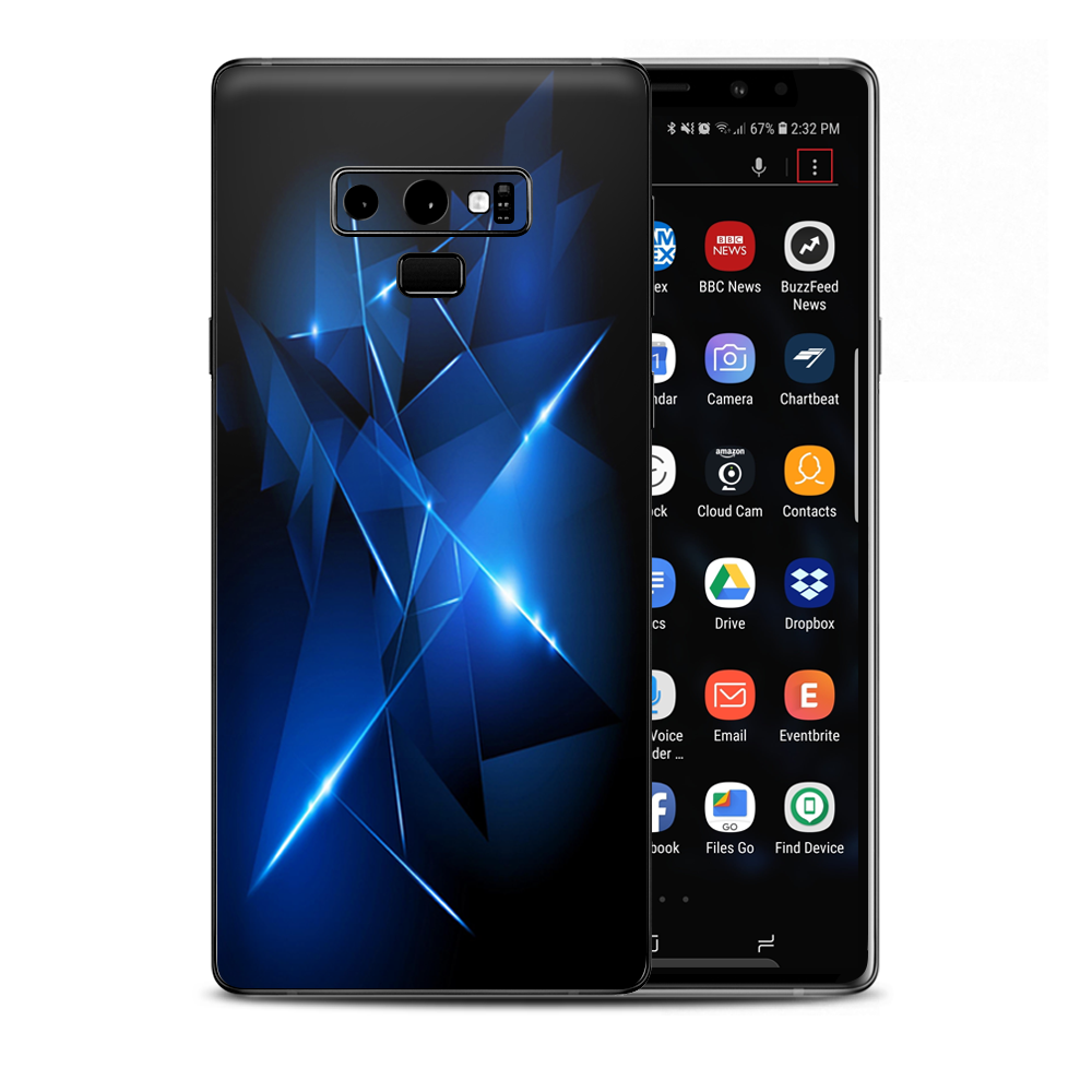 Triangle Razor Blue Shapes Samsung Galaxy Note 9 Skin