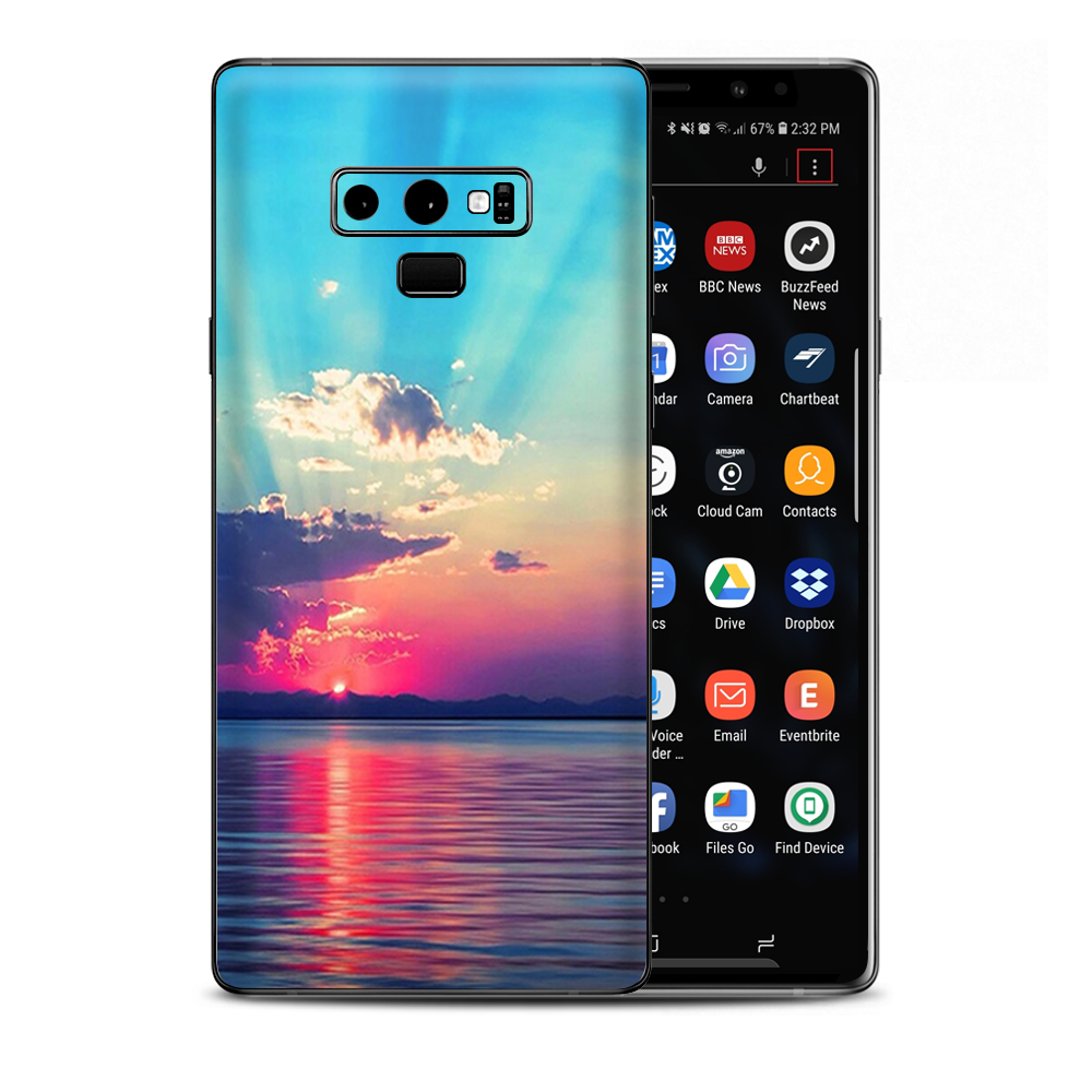 Summertime Sun Rays Sunset Samsung Galaxy Note 9 Skin