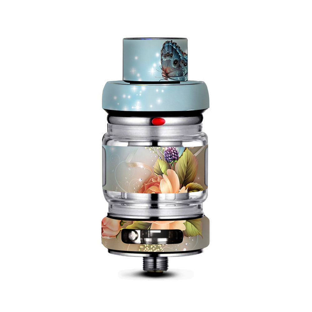  Sparkle Butterfly Flowers Freemax Mesh Pro Tank Skin