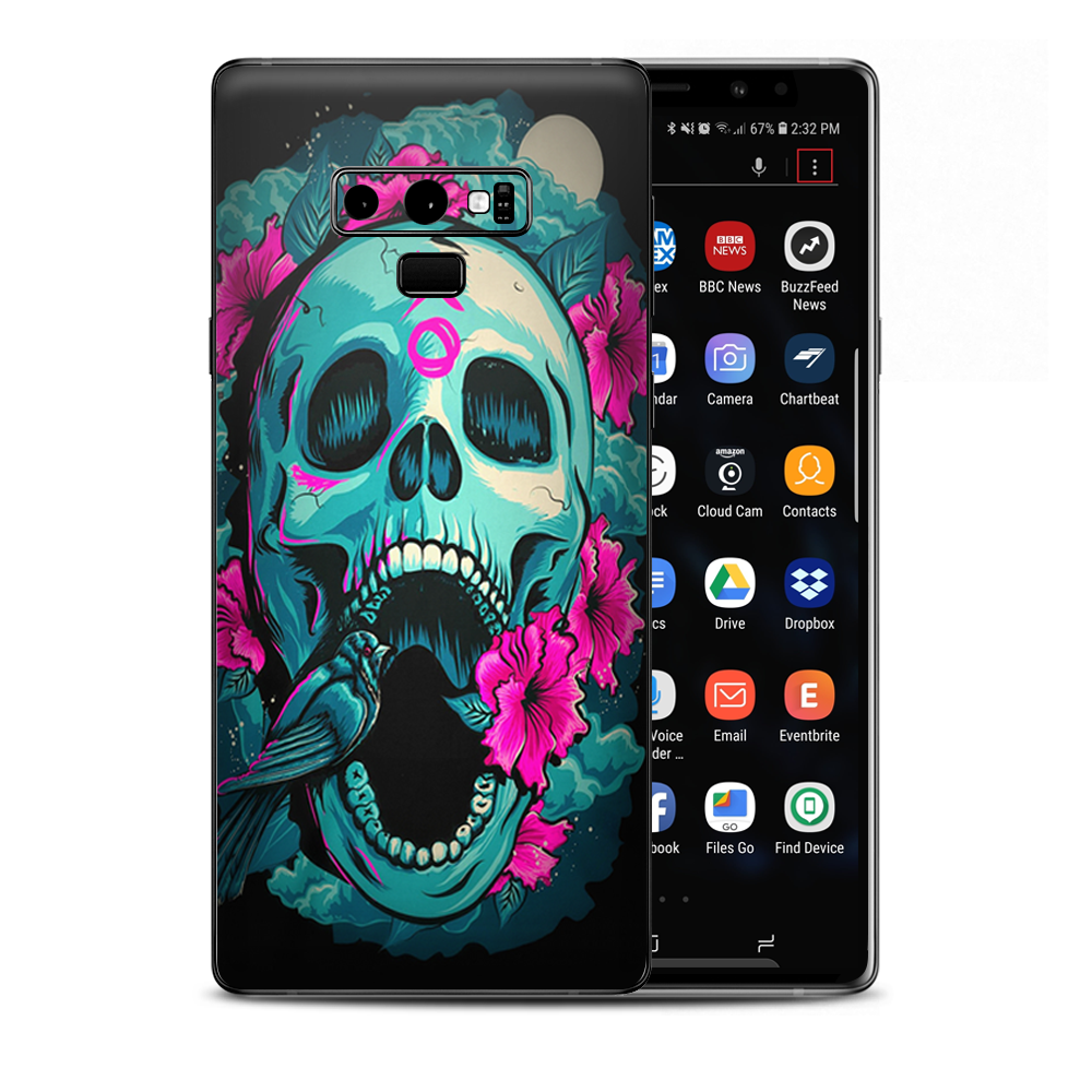 Skull Dia De Los Muertos Design Bird Samsung Galaxy Note 9 Skin