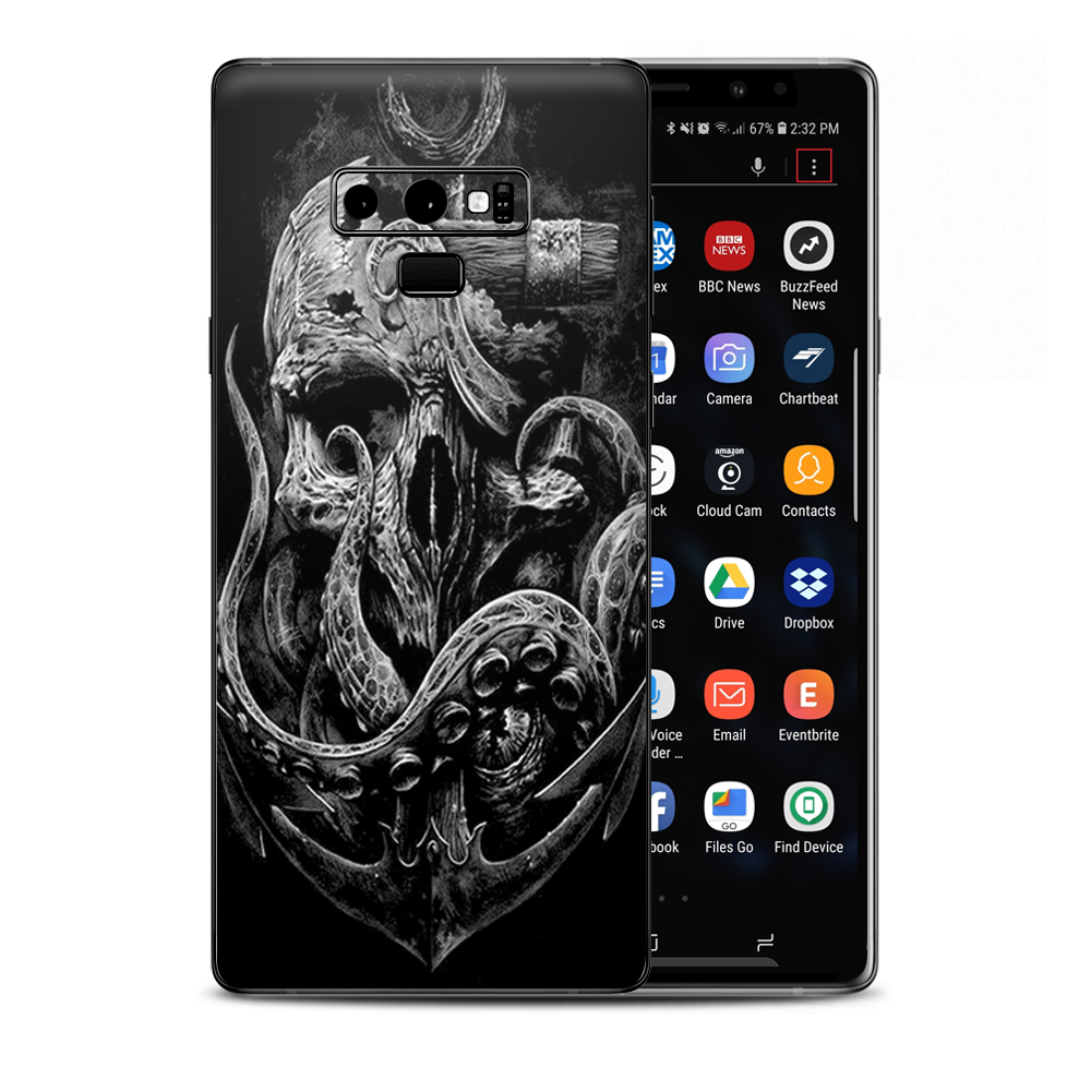 Skull Anchor Octopus Under Sea Samsung Galaxy Note 9 Skin