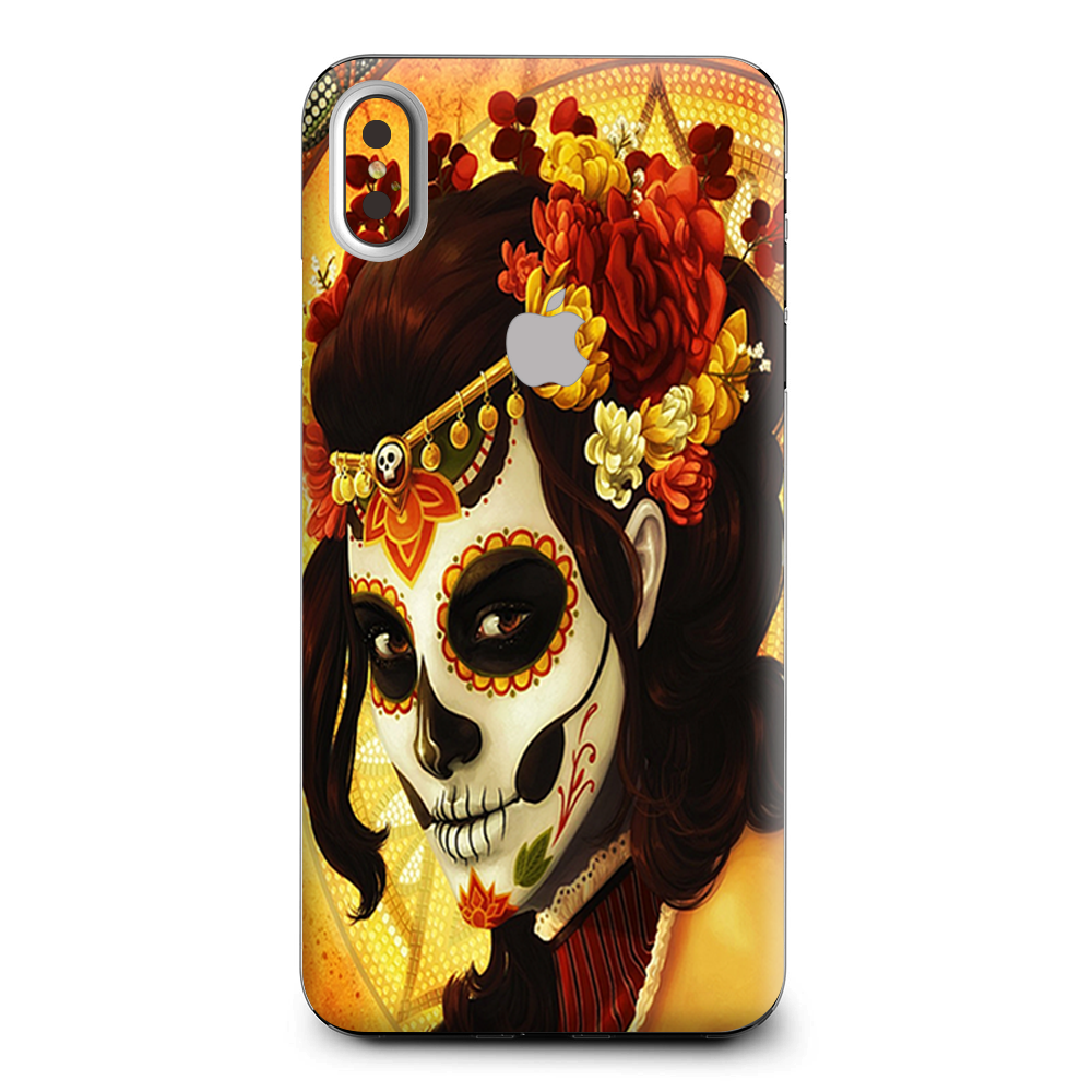 Skull Girl Dia De Los Muertos Paint Apple iPhone XS Max Skin