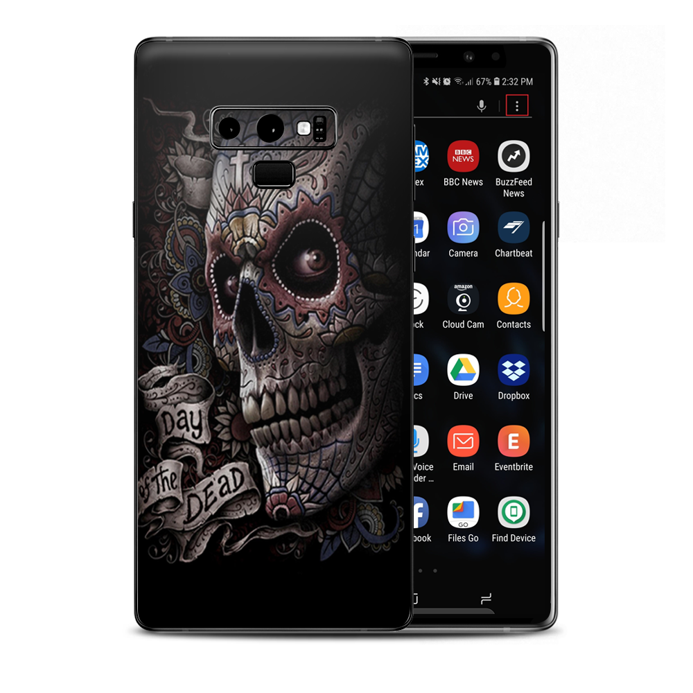 Day Of The Dead Skull Samsung Galaxy Note 9 Skin
