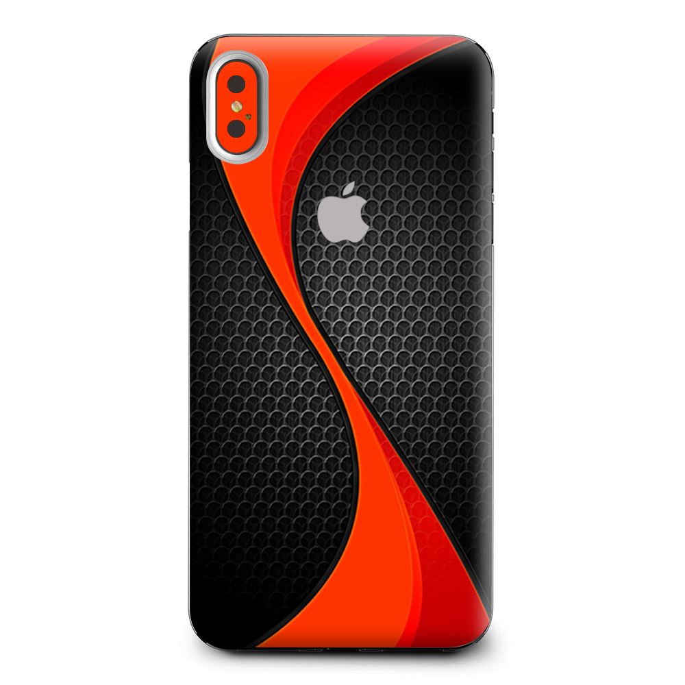 Red Twist Black Metallic Apple iPhone XS Max Skin