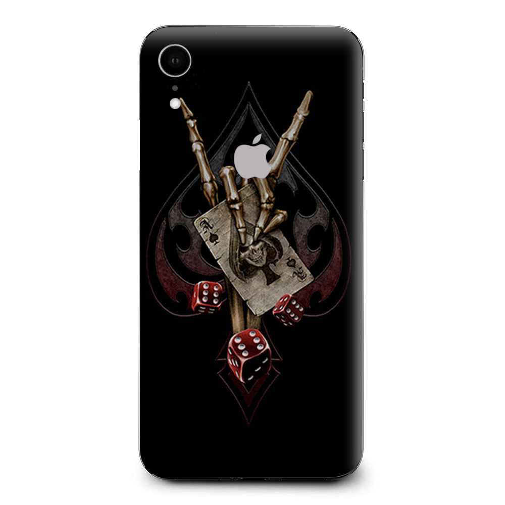 Ace Of Spades Skull Hand Apple iPhone XR Skin