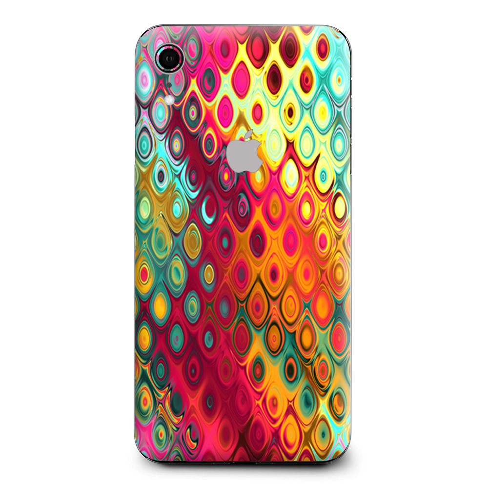 Colorful Pattern Stained Glass Apple iPhone XR Skin