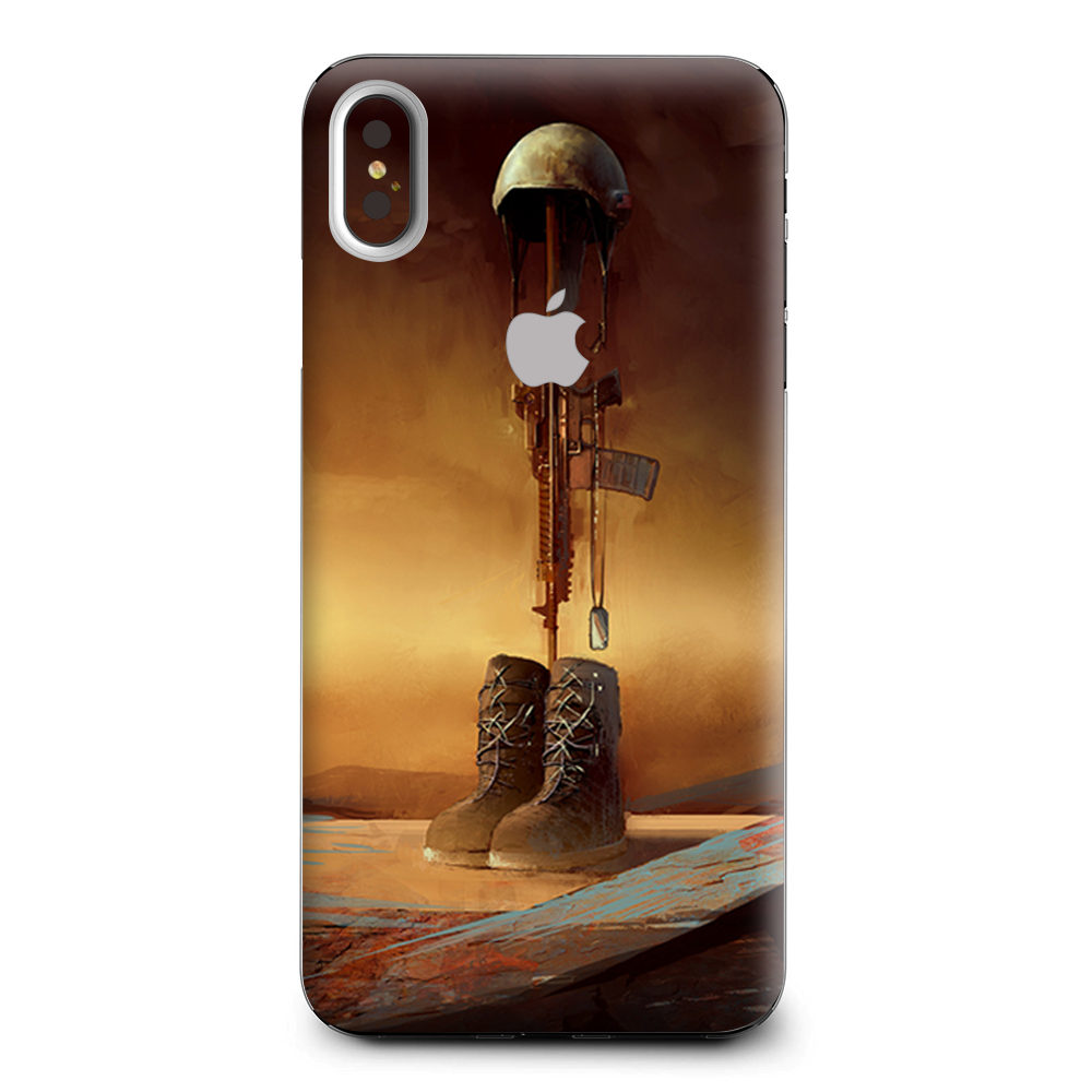 Never Forgotten Military Boots Rifle Apple iPhone XS Max Skin