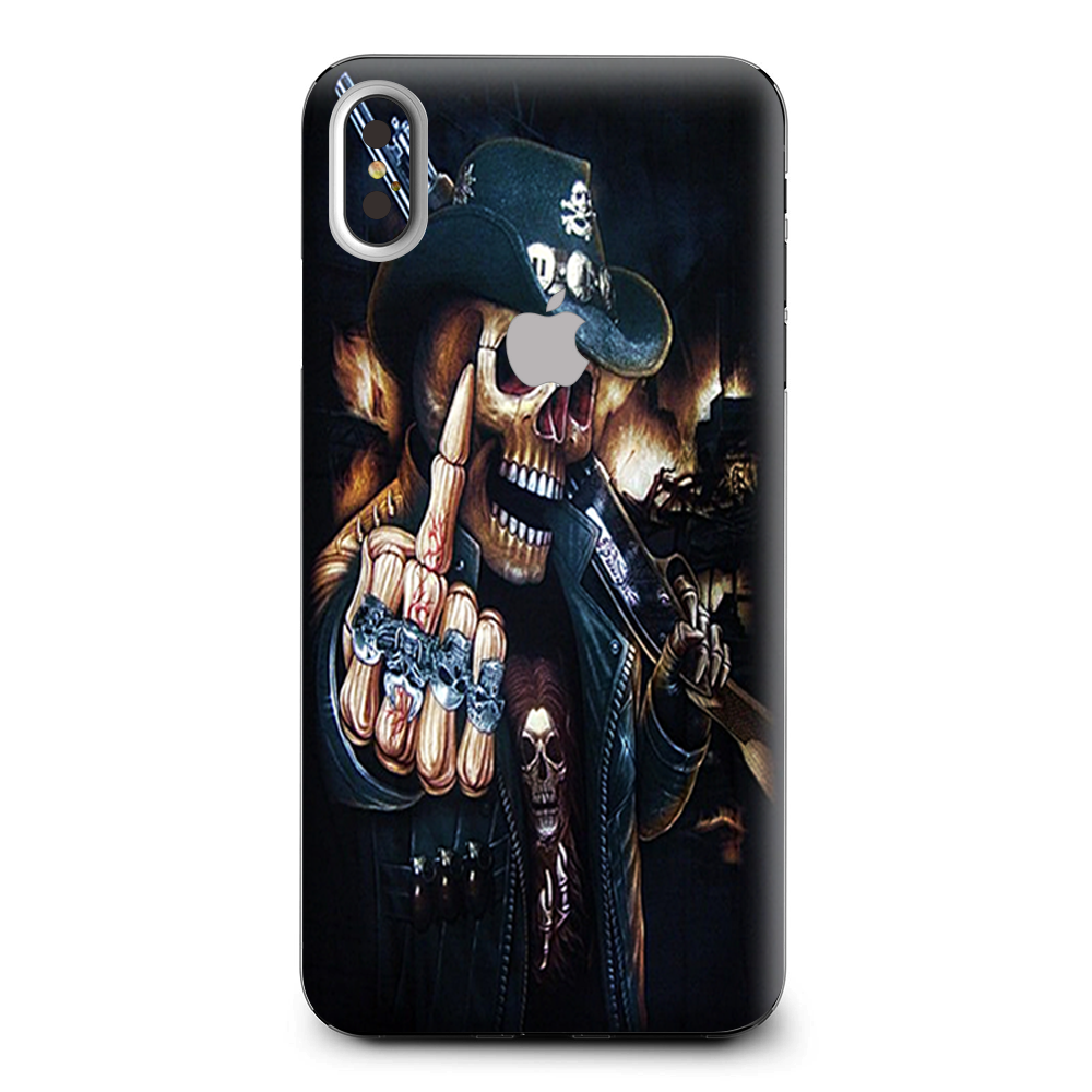 Middle Finger Skeleton Apple iPhone XS Max Skin