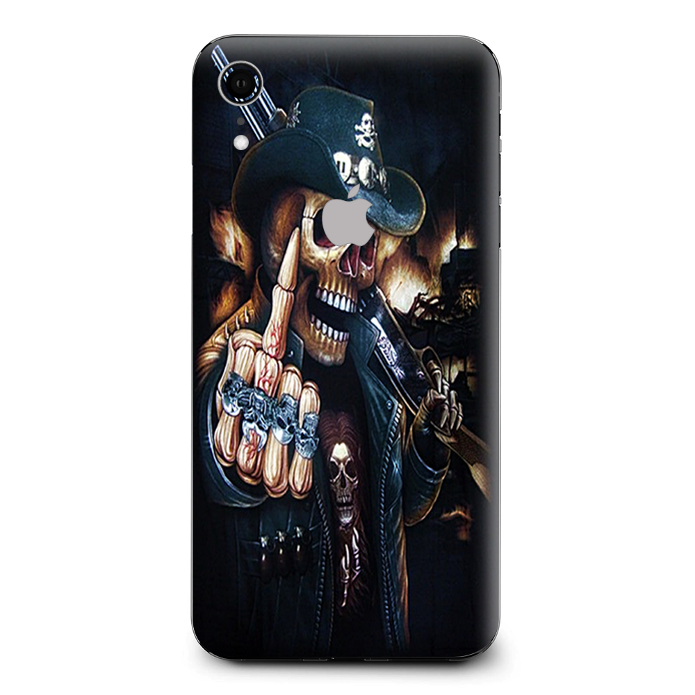 Middle Finger Skeleton Apple iPhone XR Skin