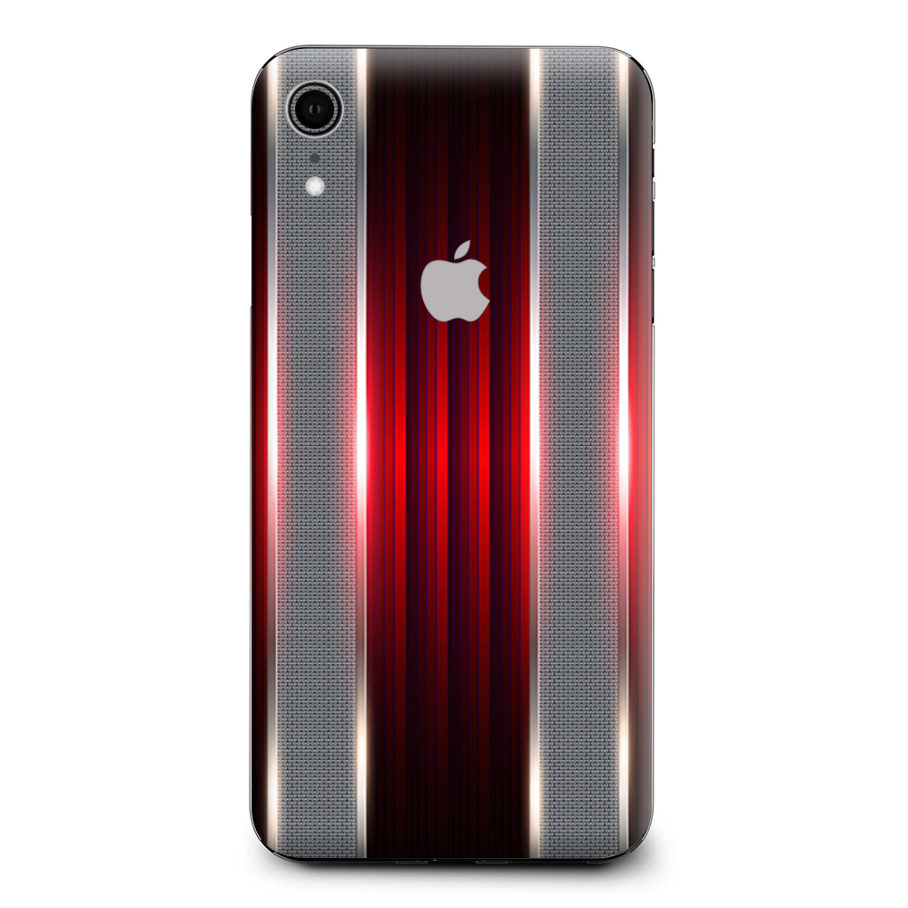 Red Metal Pattern Screen Apple iPhone XR Skin