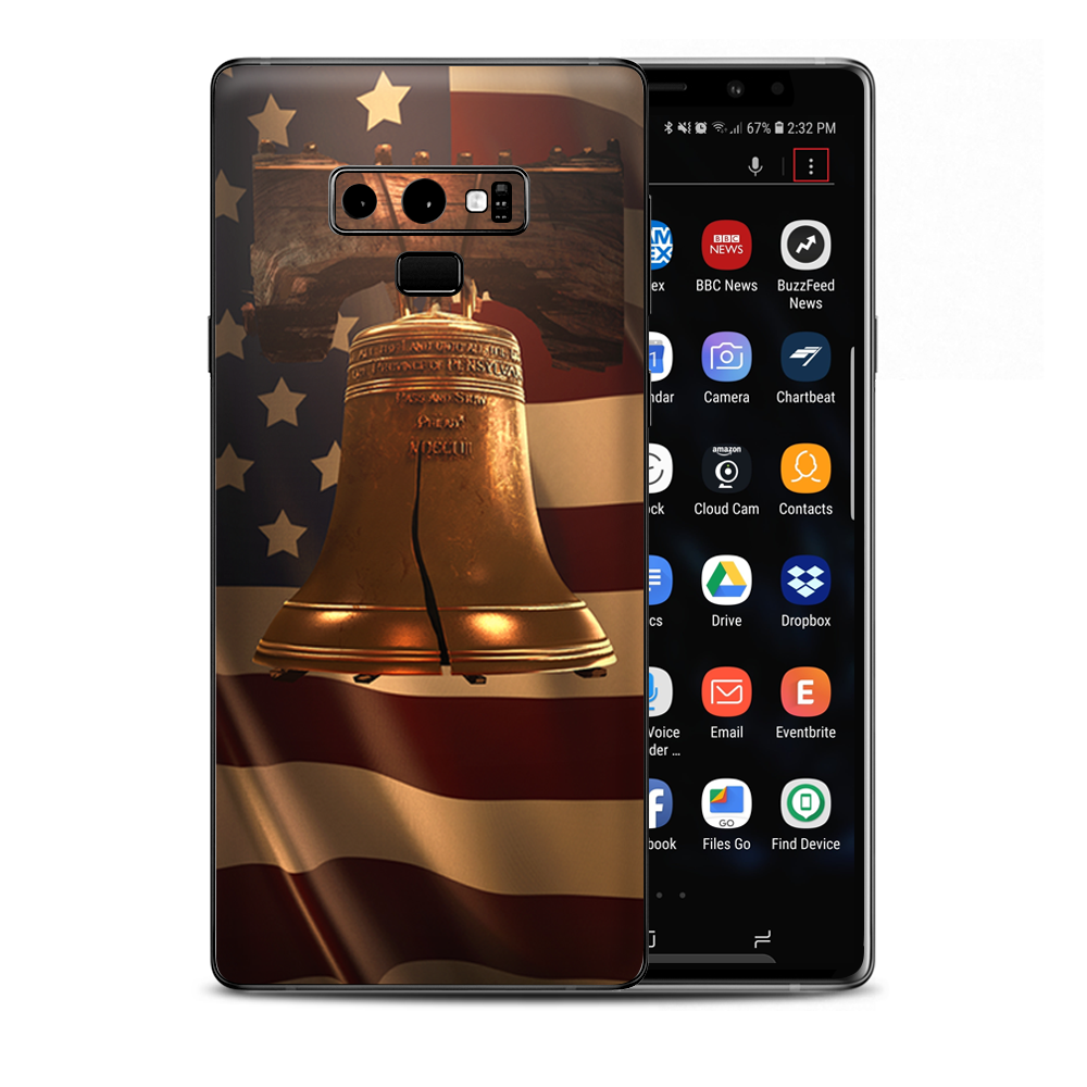 Liberty Bell And Flag Samsung Galaxy Note 9 Skin