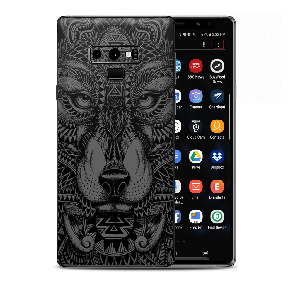 Aztec Lion Wolf Design Samsung Galaxy Note 9 Skin