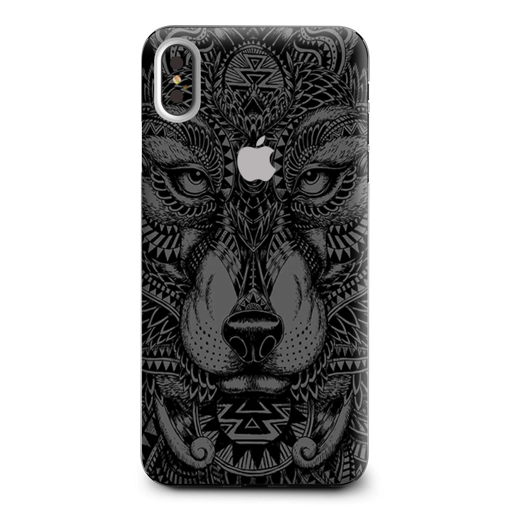 Aztec Lion Wolf Design Apple iPhone XS Max Skin