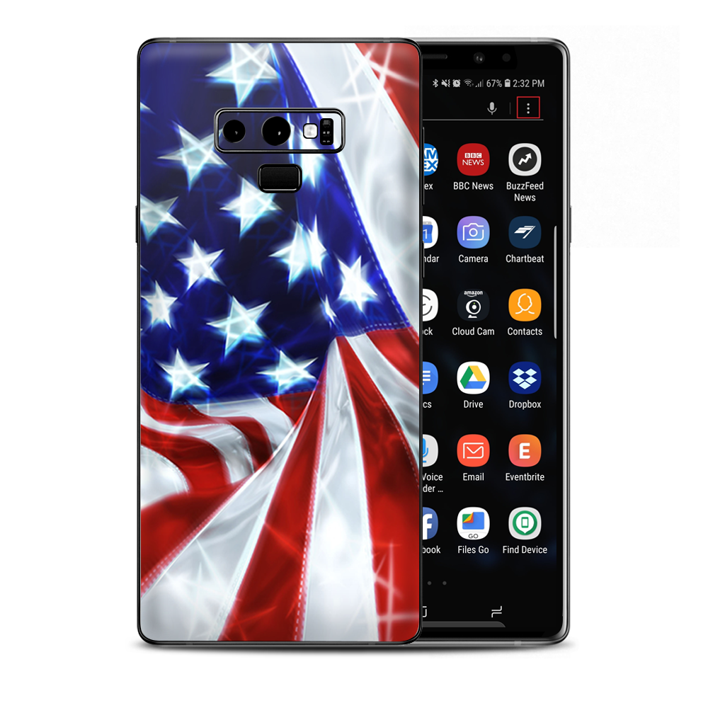 Electric American Flag U.S.A. Samsung Galaxy Note 9 Skin