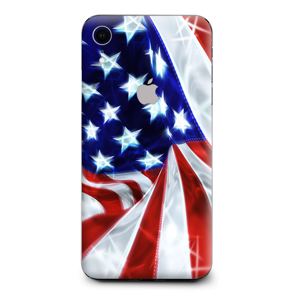 Electric American Flag U.S.A. Apple iPhone XR Skin