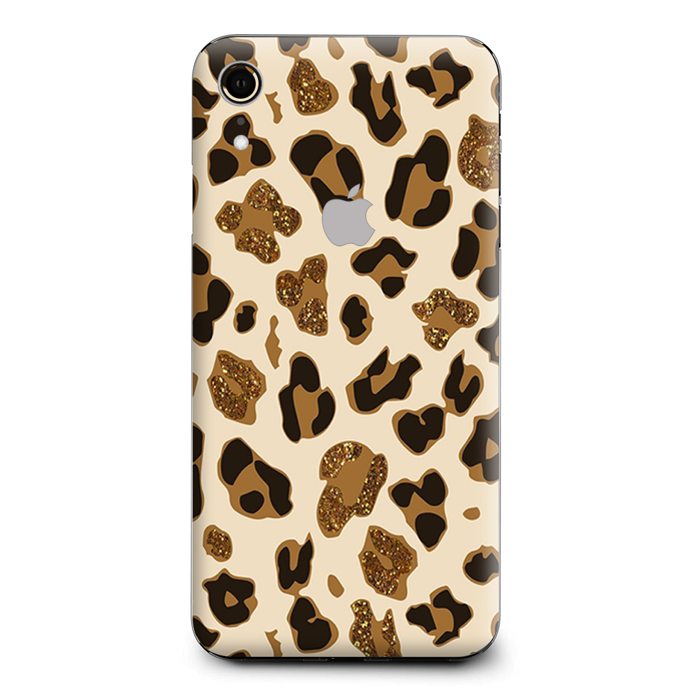 Leopard Print Glitter Print (Not Real Glitter) Apple iPhone XR Skin