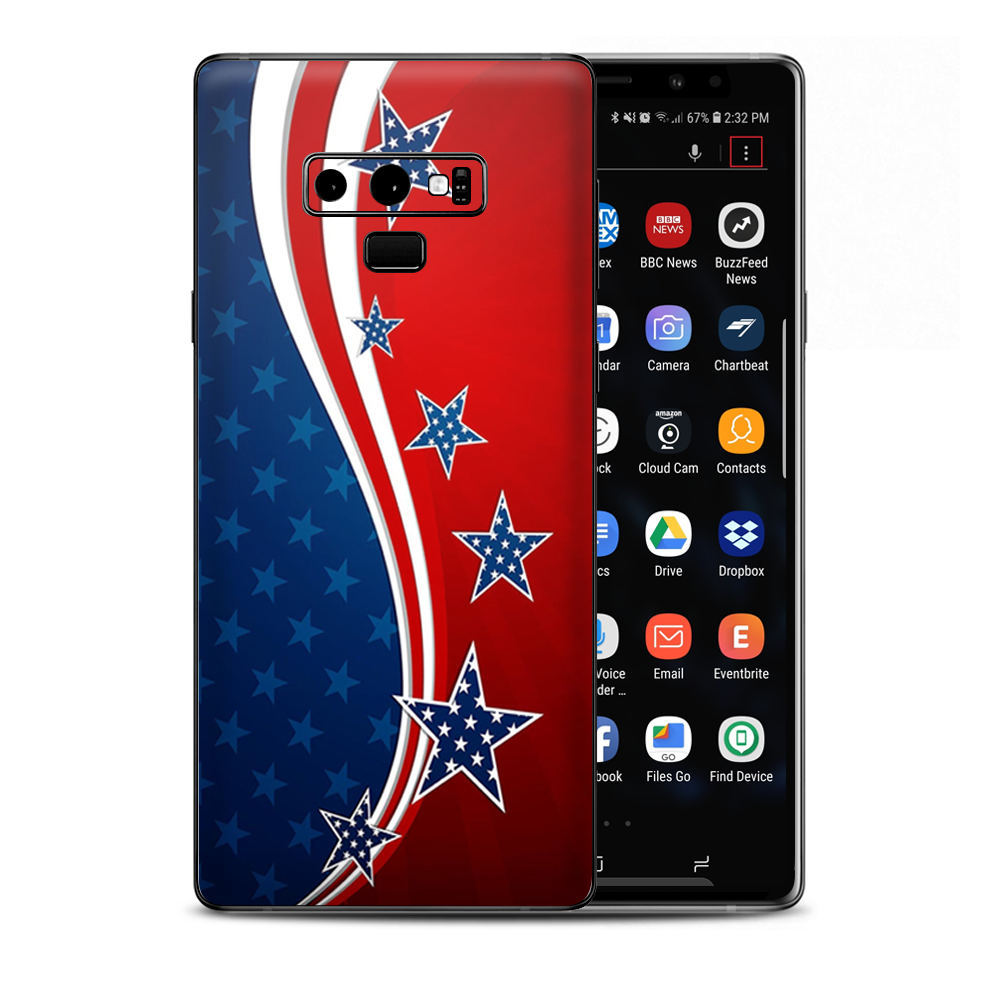 America Independence Stars Stripes Samsung Galaxy Note 9 Skin