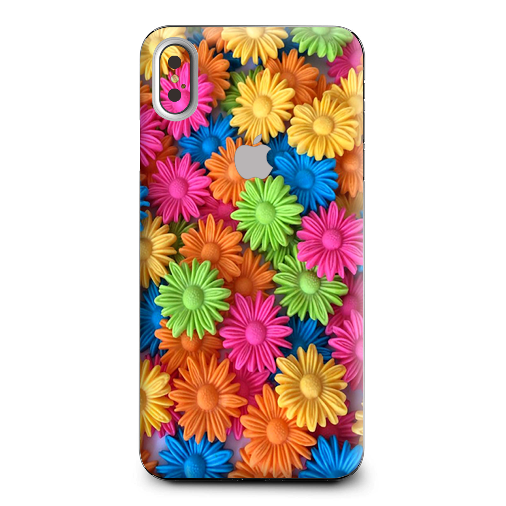 Colorful Wax Daisies Flowers Apple iPhone XS Max Skin