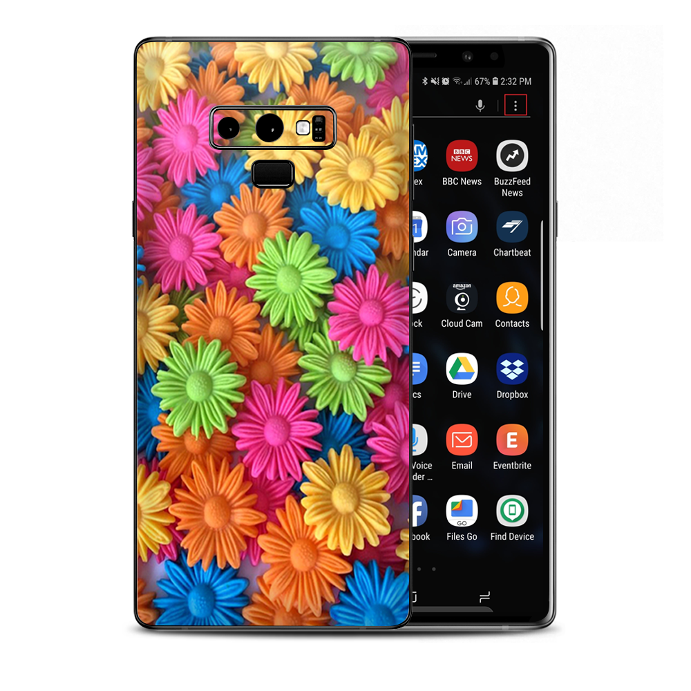 Colorful Wax Daisies Flowers Samsung Galaxy Note 9 Skin