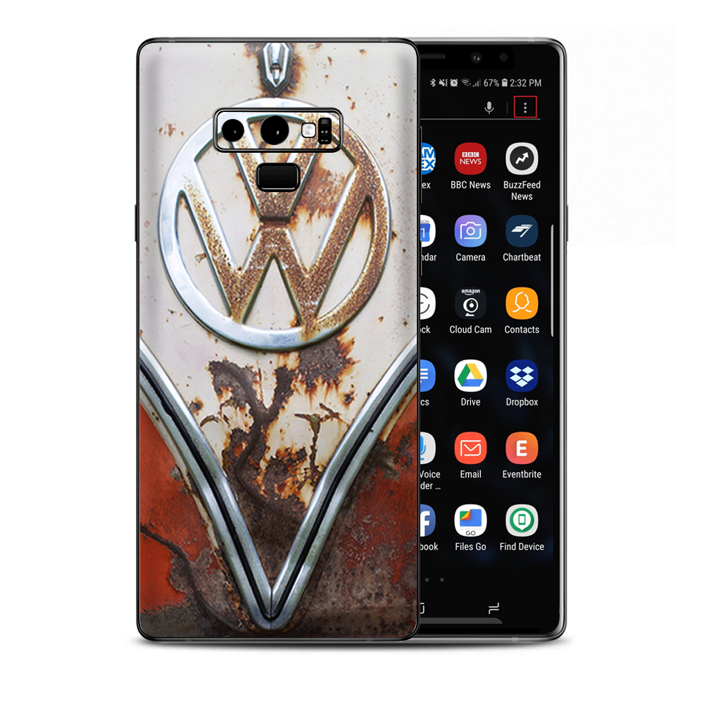 Vw Bus Rust, Split Window Van Samsung Galaxy Note 9 Skin