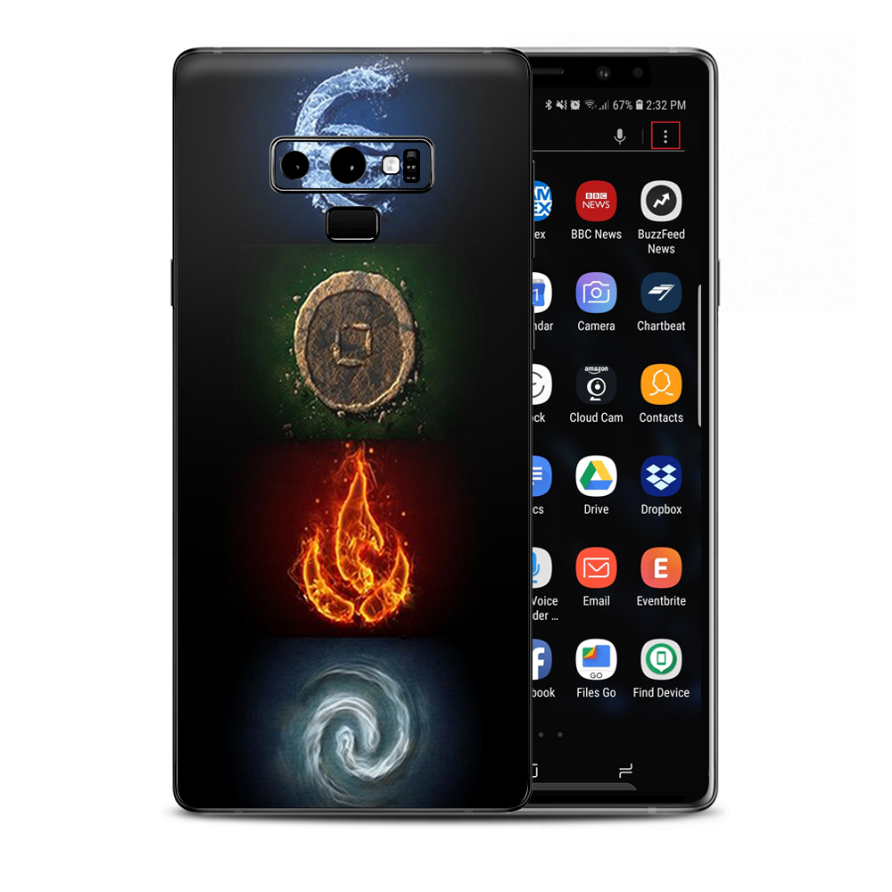 Elements Water Earth Fire Air Samsung Galaxy Note 9 Skin