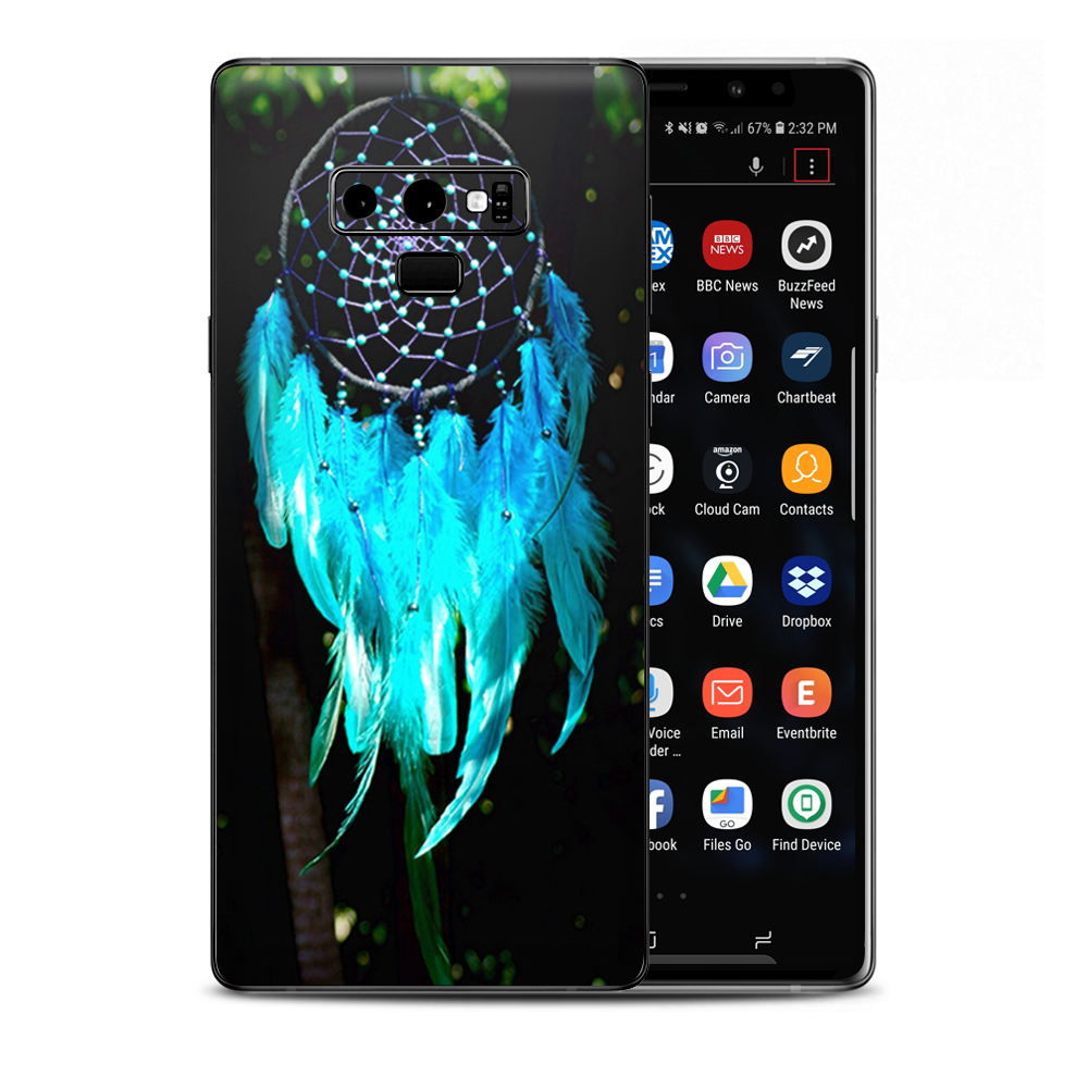 Dream Catcher Dreamcatcher Blue Feathers Samsung Galaxy Note 9 Skin