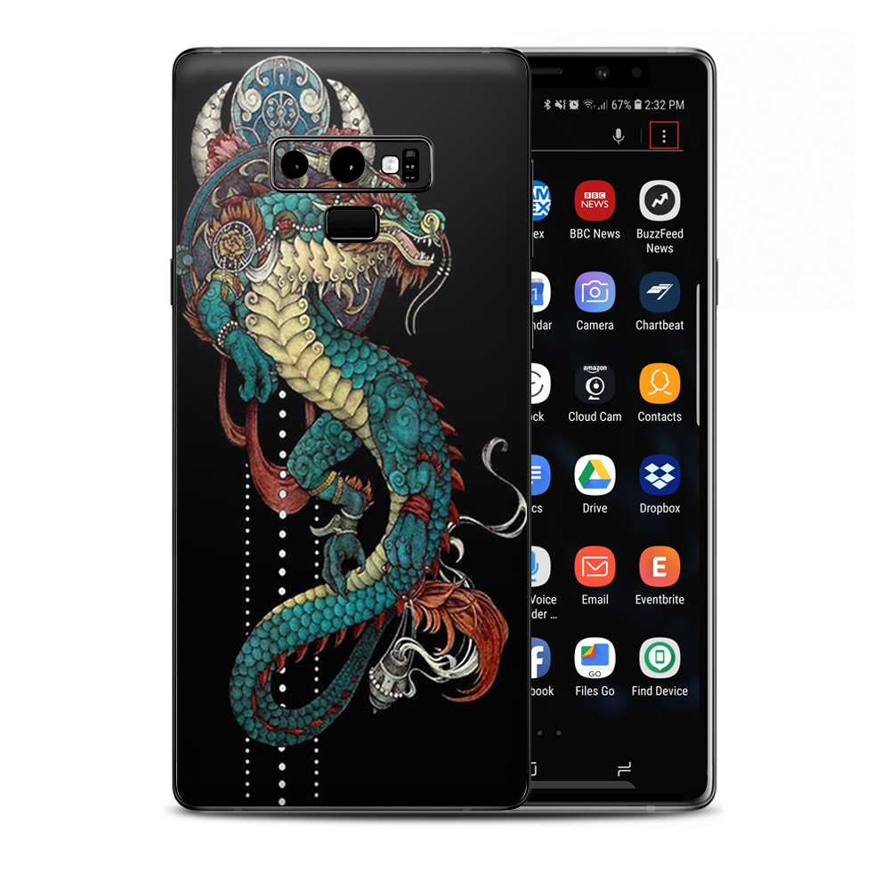 Dragon Japanese Style Tattoo Samsung Galaxy Note 9 Skin