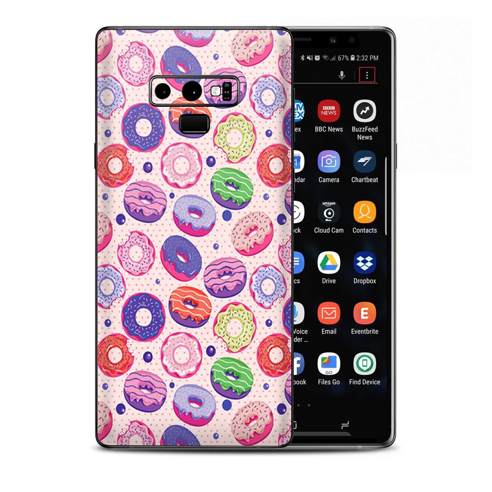 Donuts Yum Doughnuts Pattern Samsung Galaxy Note 9 Skin