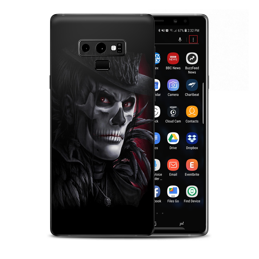 Dead Mask Skull Face Hat Samsung Galaxy Note 9 Skin