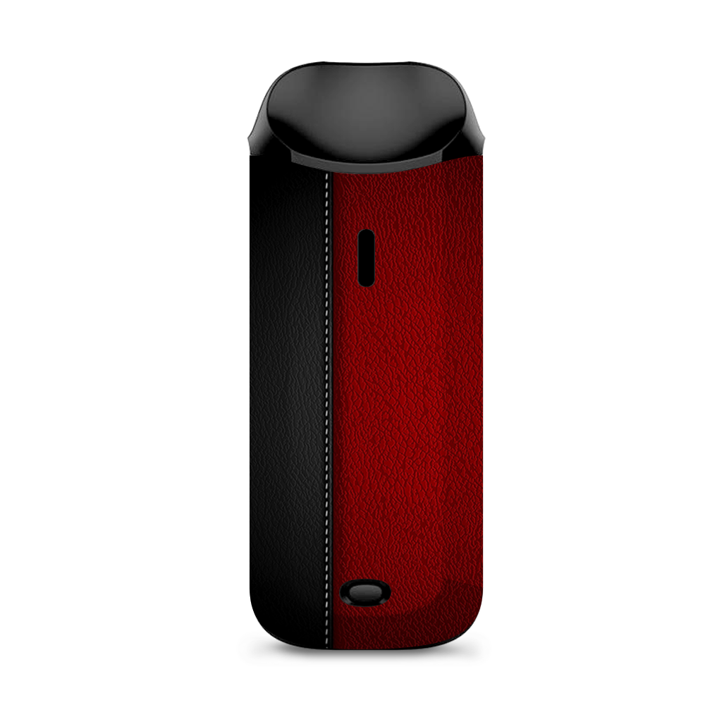  Black And Red Leather Pattern Vaporesso Nexus AIO Kit Skin