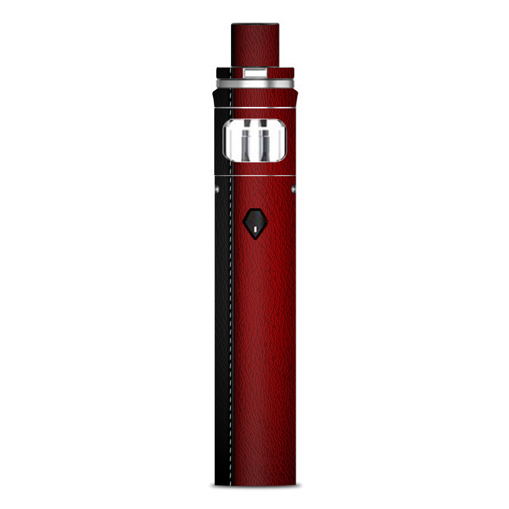  Black And Red Leather Pattern Smok Nord AIO Stick Skin