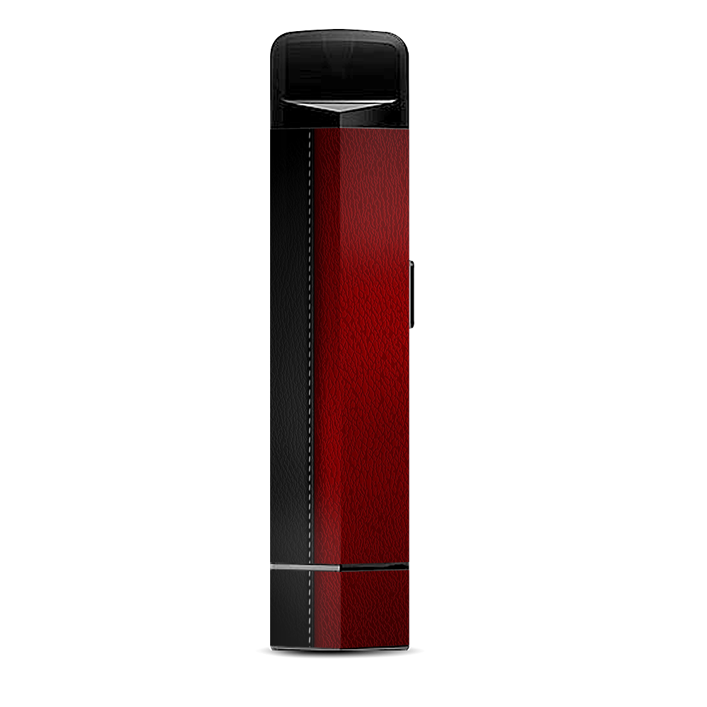  Black And Red Leather Pattern Suorin Edge Pod System Skin