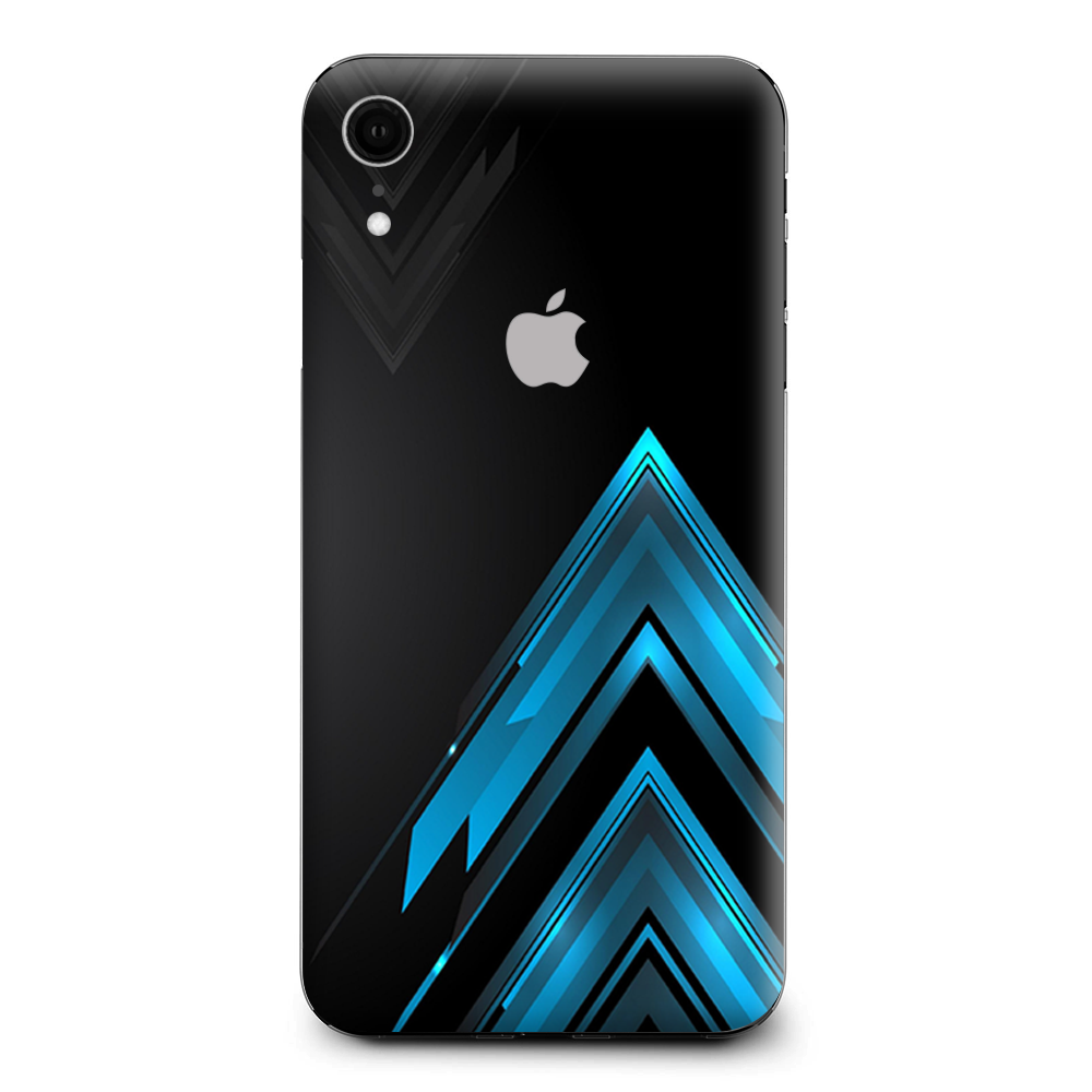 Black Blue Sharp Design Edge Apple iPhone XR Skin