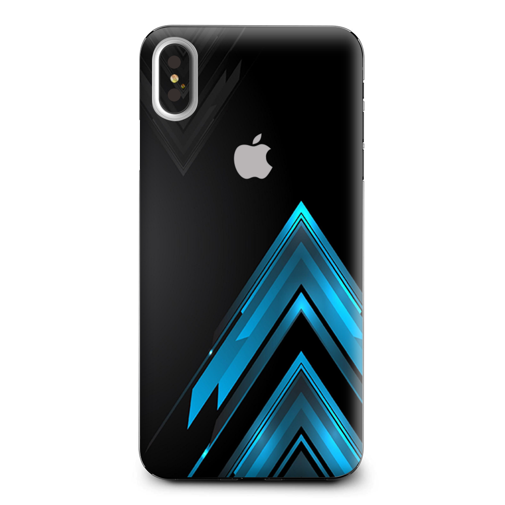 Black Blue Sharp Design Edge Apple iPhone XS Max Skin
