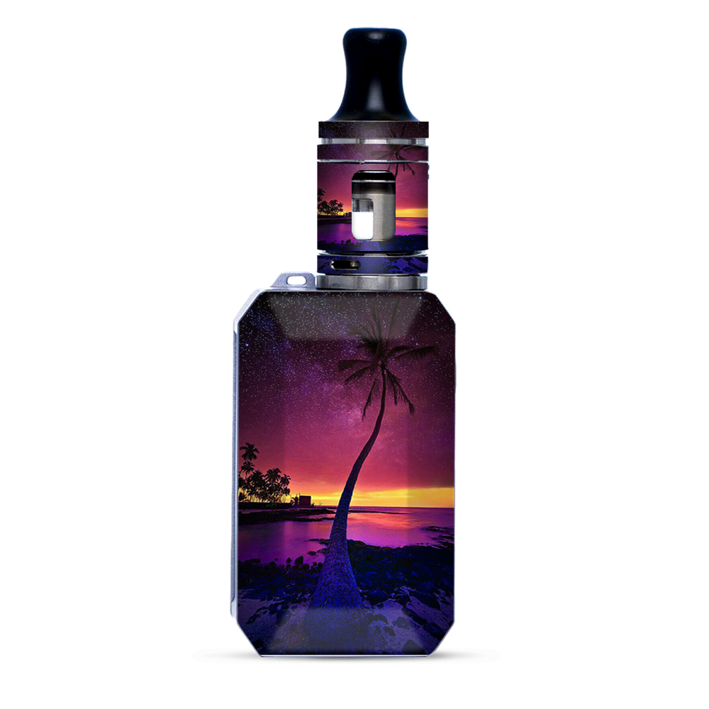 Palm Tree Stars And Sunset Purple