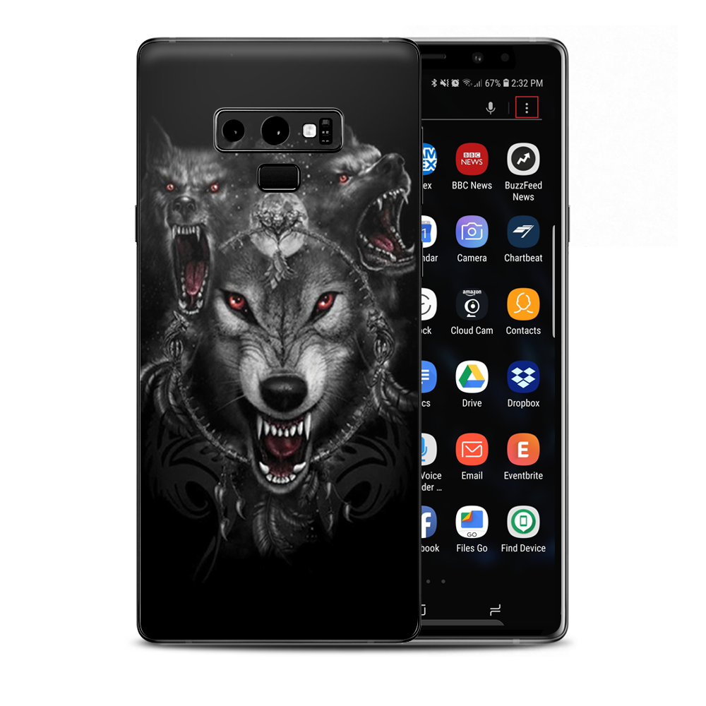 Angry Wolves Pack Howling Samsung Galaxy Note 9 Skin