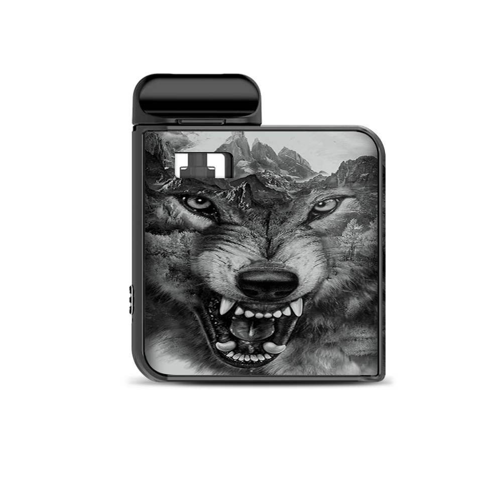  Angry Wolf Growling Mountains Smok Mico Kit Skin