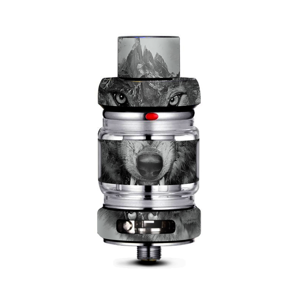  Angry Wolf Growling Mountains Freemax Mesh Pro Tank Skin