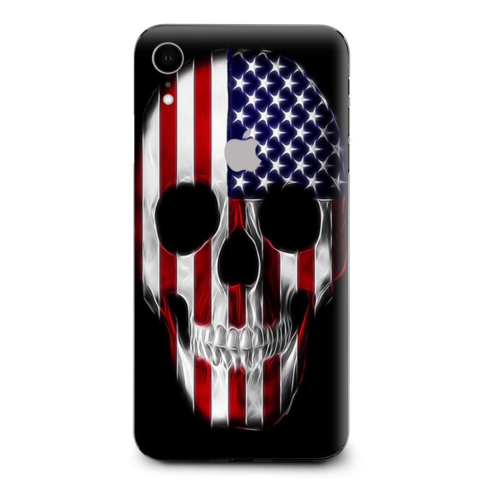 American Skull Flag In Skull Apple iPhone XR Skin