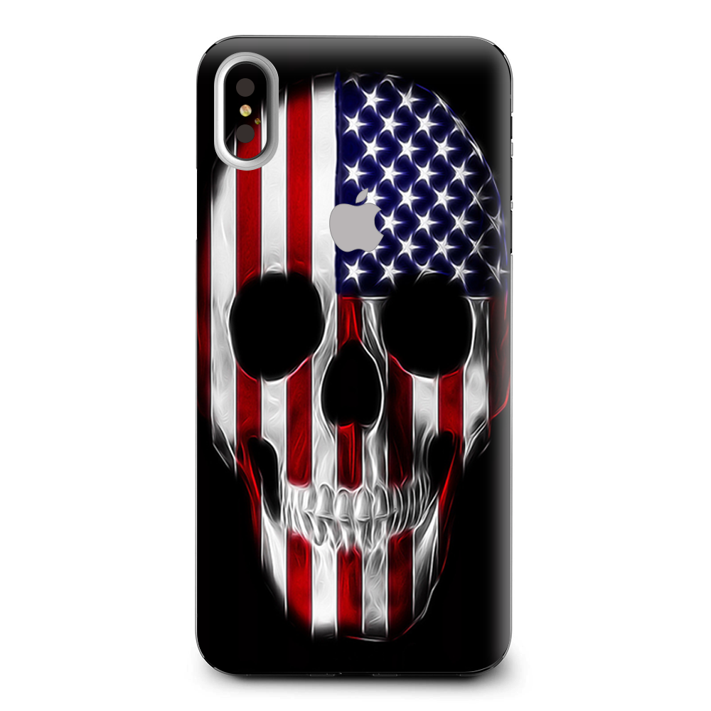 American Skull Flag In Skull Apple iPhone XS Max Skin