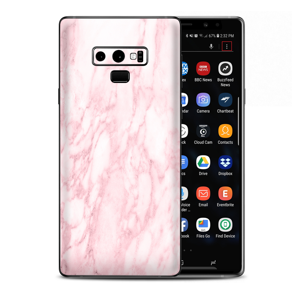 Rose Pink Marble Pattern Samsung Galaxy Note 9 Skin