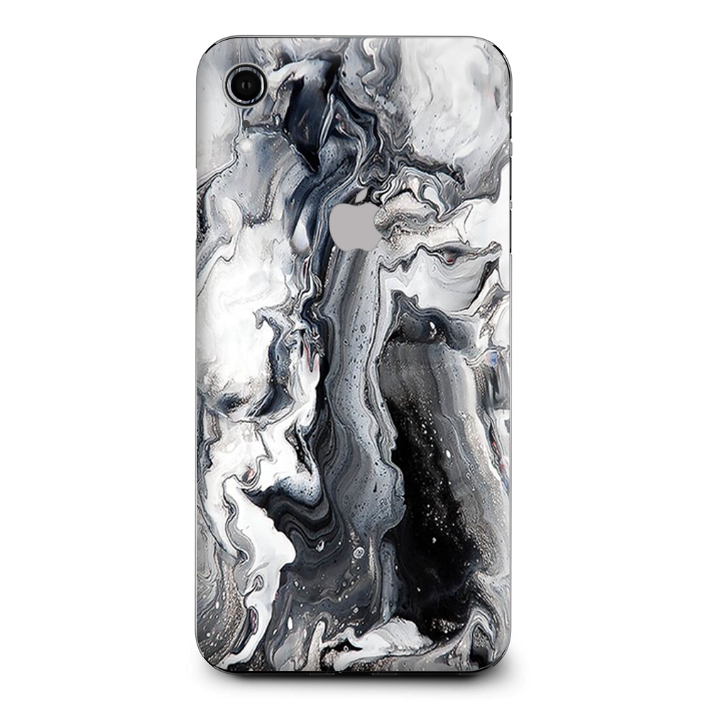 Marble White Grey Swirl Beautiful Apple iPhone XR Skin