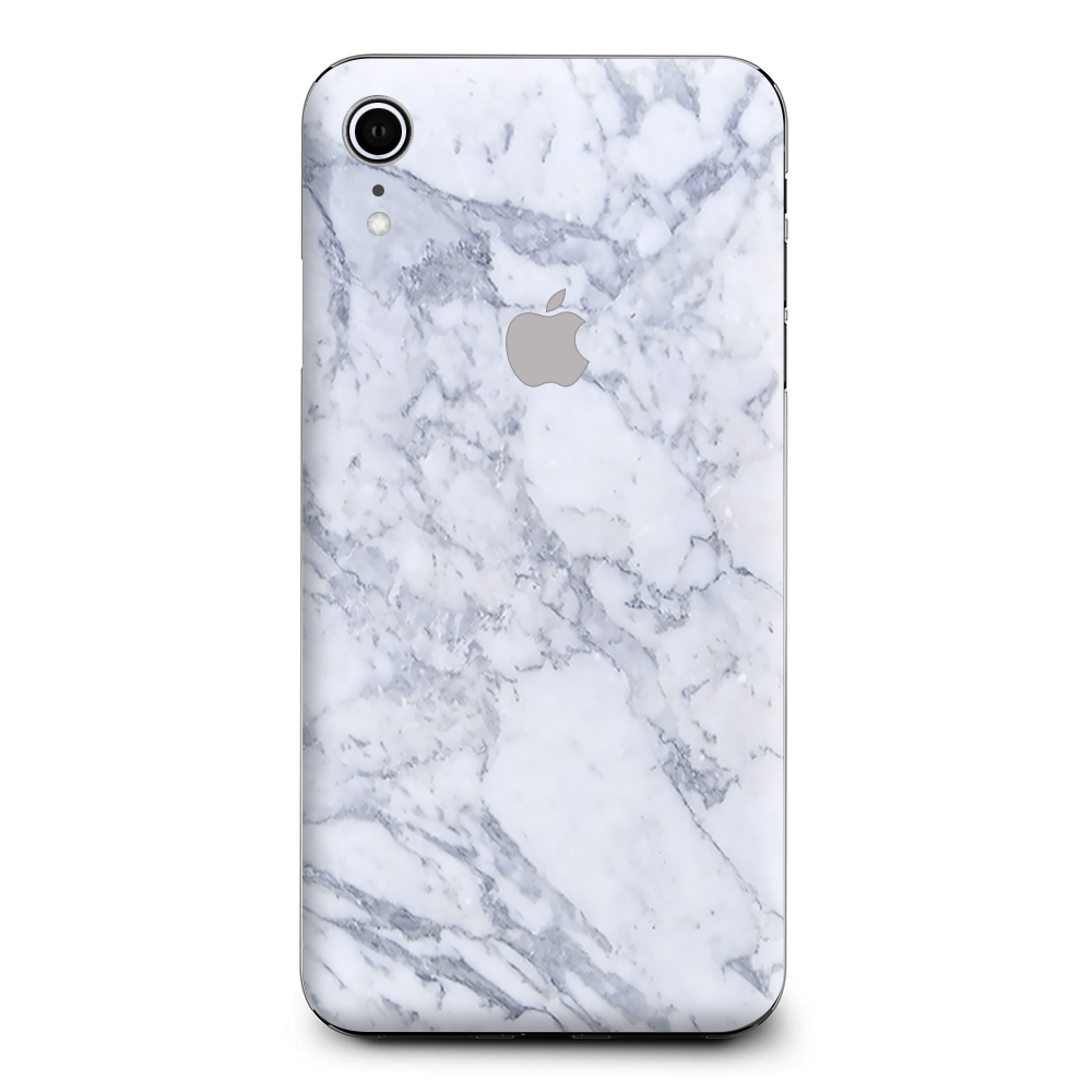 Grey White Standard Marble Apple iPhone XR Skin